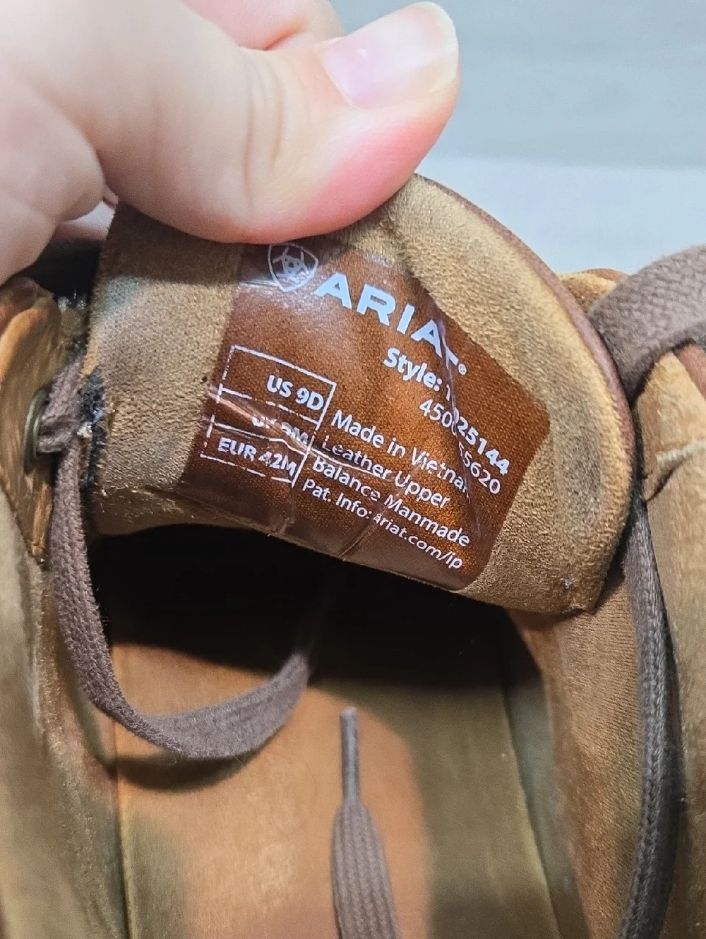 Ariat Men's 10025144 Brown Leather Moc Soft Toe Work Boots Classic Lace-Up Sz 9D